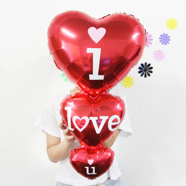 I Love You Triple Heart Balloon 36"
