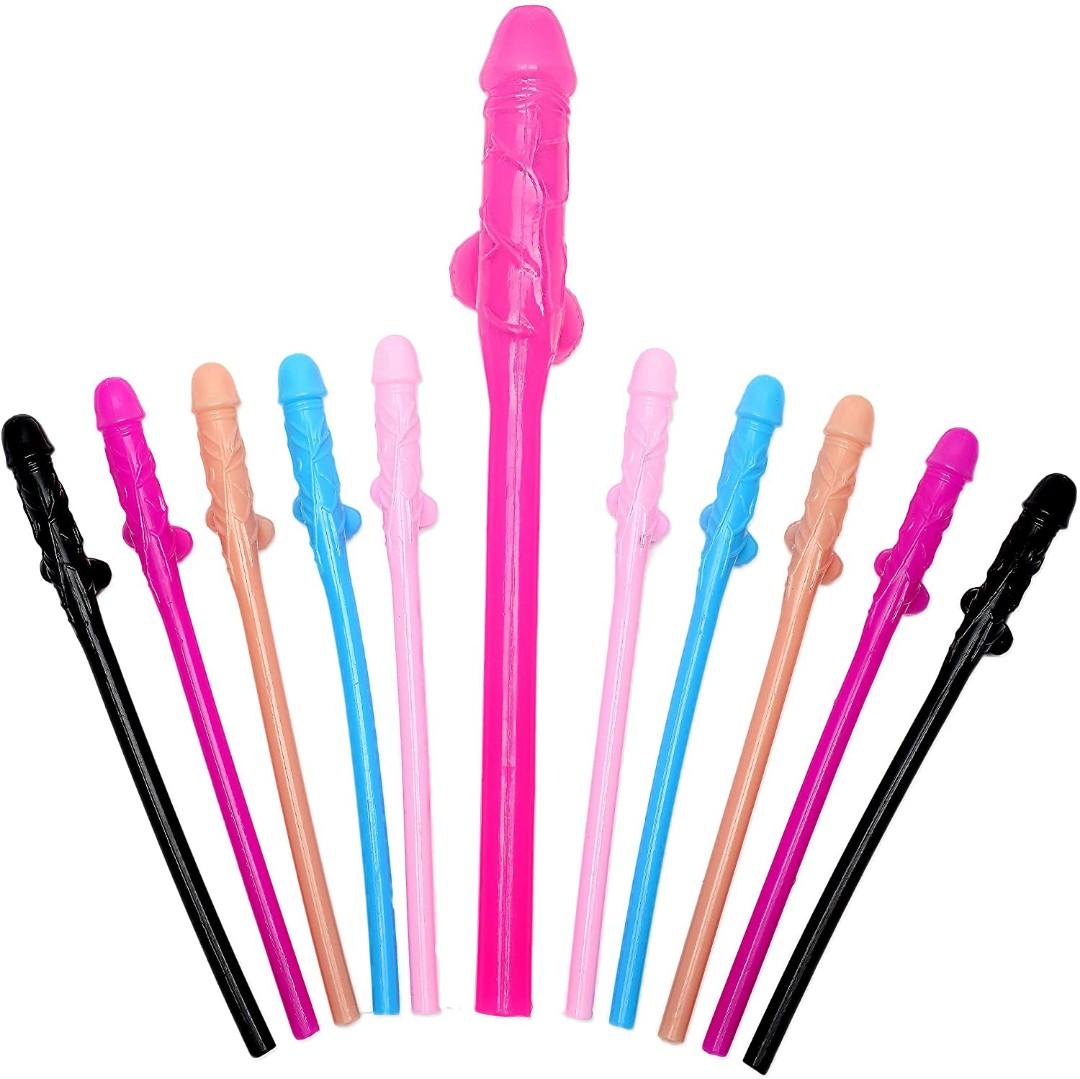 10pc Willy Pecker Straws