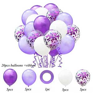 20Pcs 12inch Confetti Latex Balloons