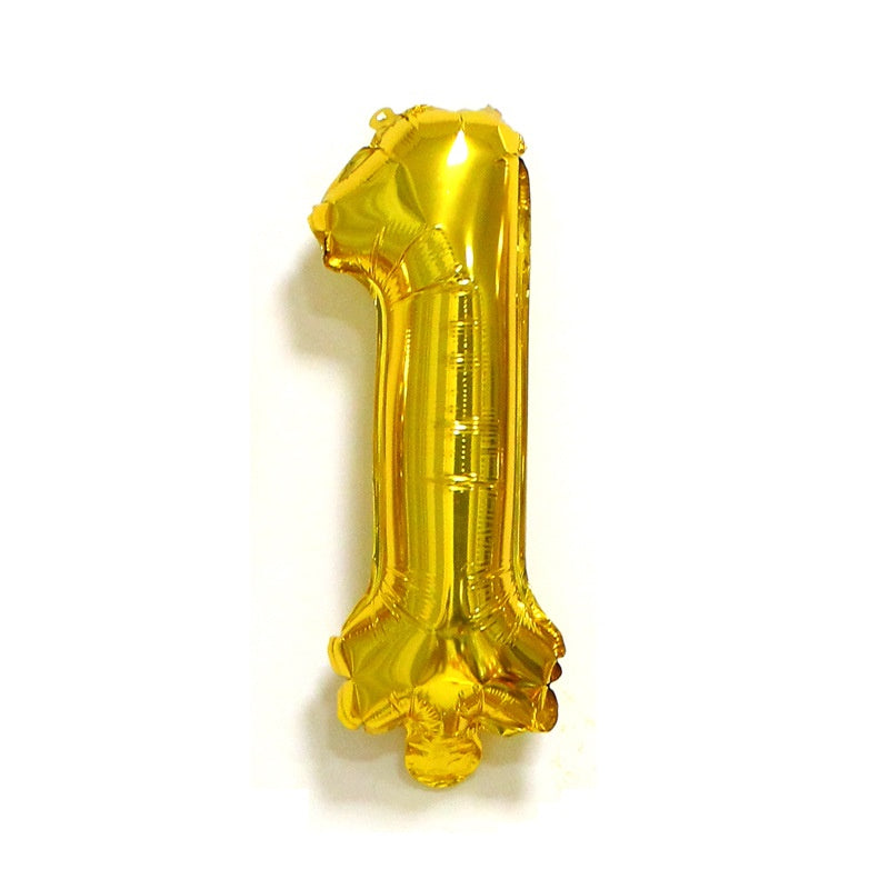 32 inch Foil Gold Number Balloon - 1