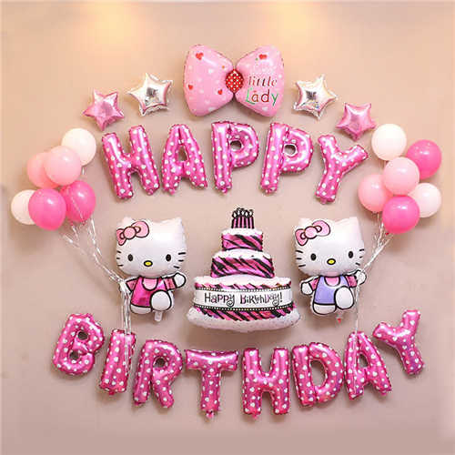 33pcs/Set Hello Kitty Theme Happy Birthday