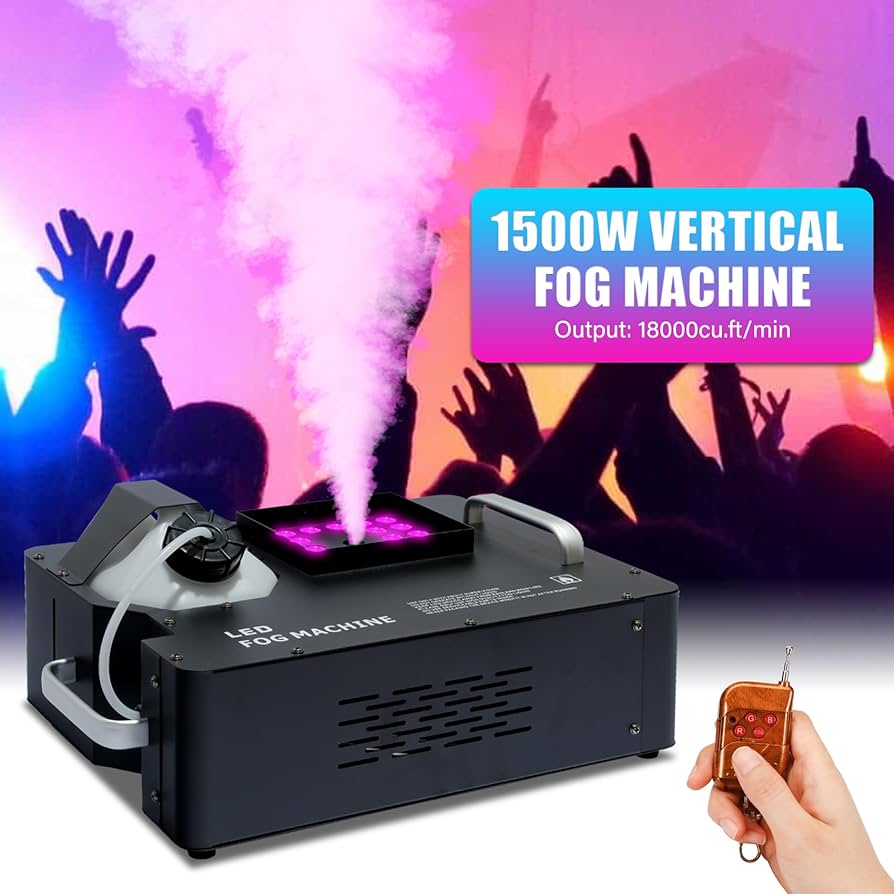 1500W Vertical RGB Led Fog Machine Remote Control