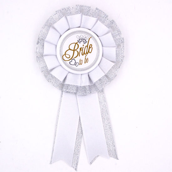 Bride to be badge white