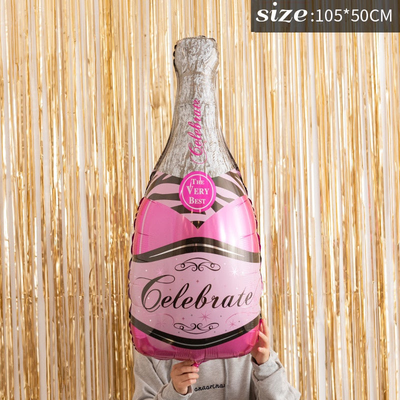Oversized Pink Champagne Foil Balloon