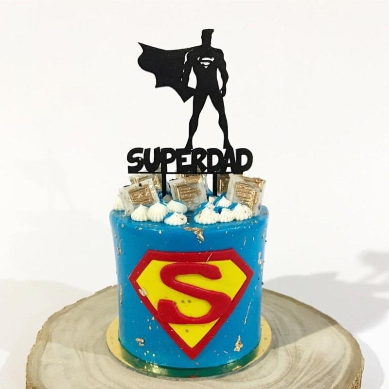 Super Dad Flying Acrylic Cake Topper