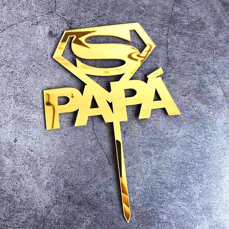 Super Papa Acrylic Cake Topper