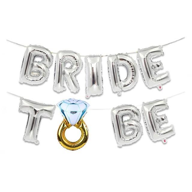 Silver Bride To Be Balloon Set