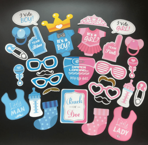 30 pieces Gender Reveal Props