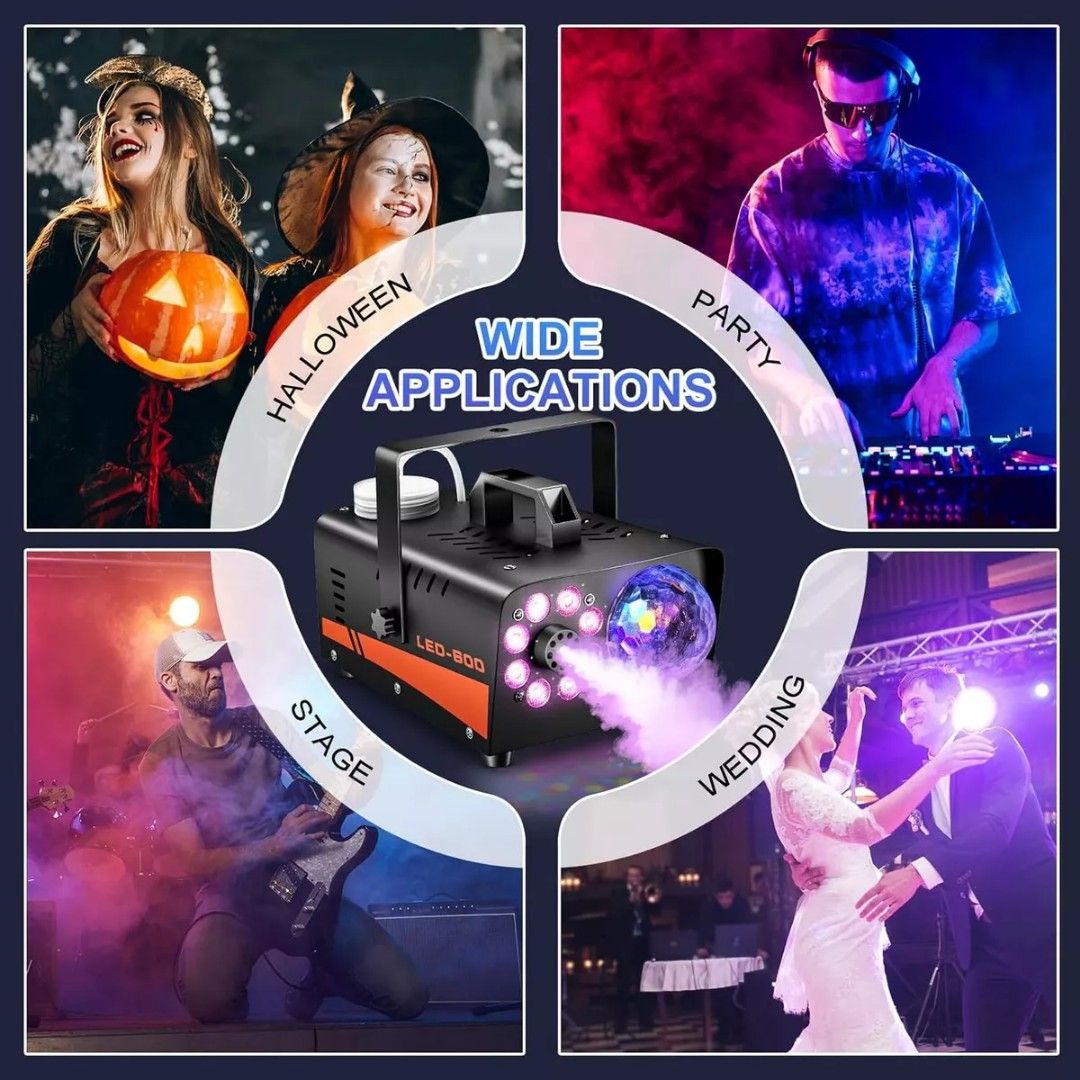 RGB LED Wireless Smoke Fog Machine 600W
