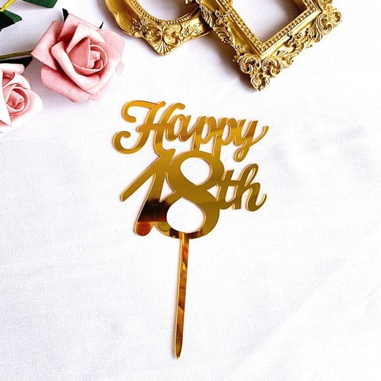 Happy 18 Acrylic Cake Topper