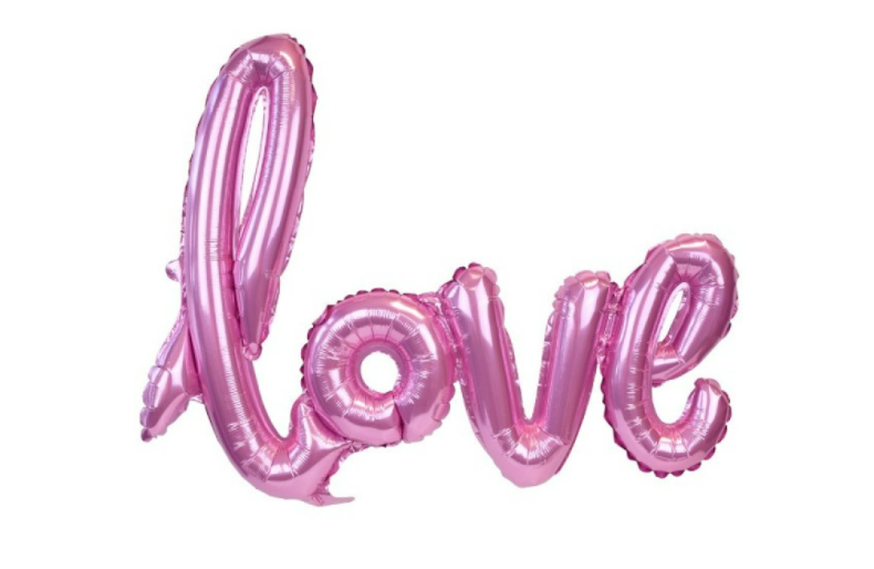 LOVE Letter Foil Balloon Pink