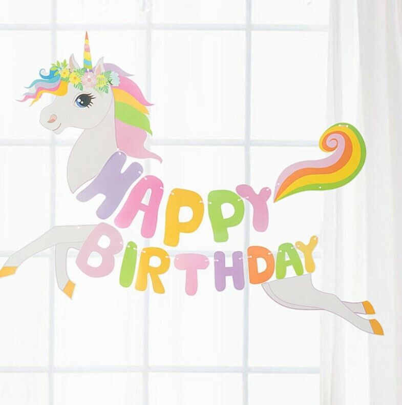 Unicorn Birthday Banner