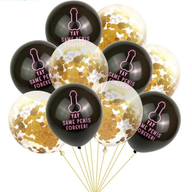 10pcs Same Penis Forever Sequins Balloons