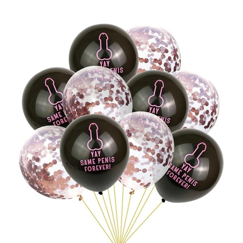 10pcs Same Penis Forever Sequins Balloons