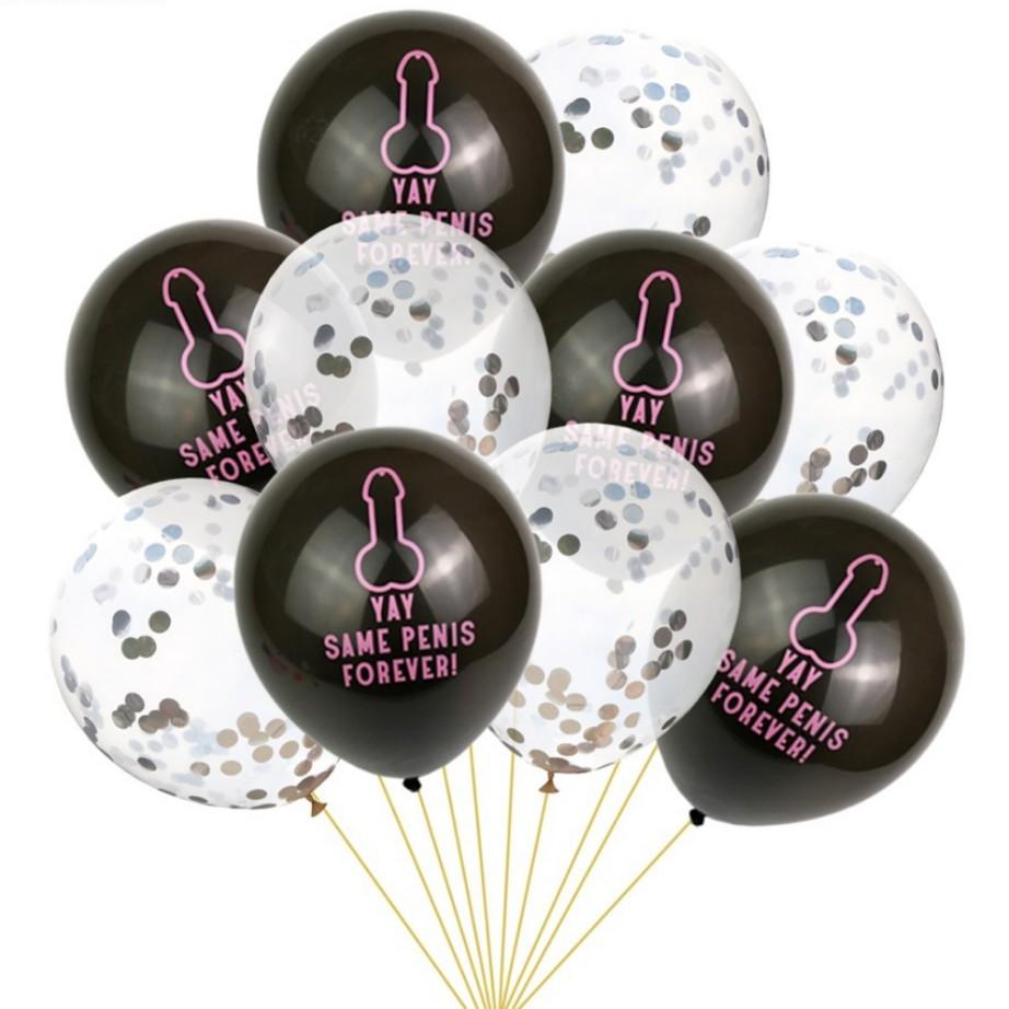 10pcs Same Penis Forever Sequins Balloons