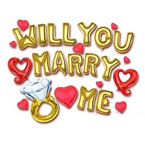 Will You Marry Me Proposal Balloon Set.